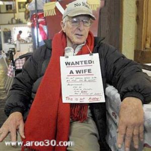 نتیجه تصویری برای آگهی پیرمرد 82 ساله برای ازدواج